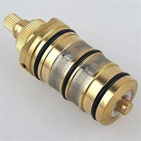 Cartouche Thermostatique et PoignéE en Laiton pour le Bain Douche pour Mitigeur MéLangeur Barre de Douche Robinet MéLangeur Douche Cartouche MéLangeur (1/4)