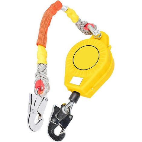 Longe de sécurité à rappel automatique avec crochet en acier allié et câble en acier de 2,74 m (9 pi). (1/5)