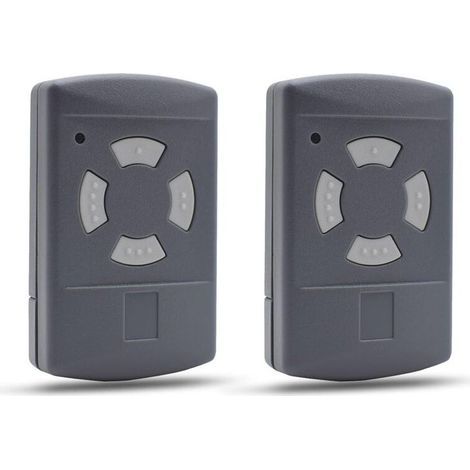 Télécommande Compatible pour Porte de Garage HORMANN 40,685MHz HSE2 HSM4 HSM2 HSE4 HS2 HS4 Bouton Gris (Lot de 2) (1/4)