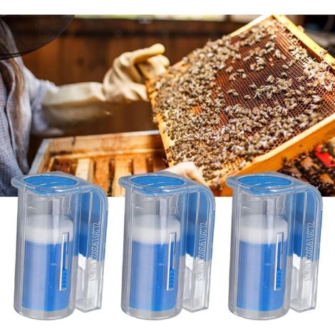 Kit de marquage de reine, cage en plastique, flacon marqueur pour reine (bleu) - AquaForge (1/5)