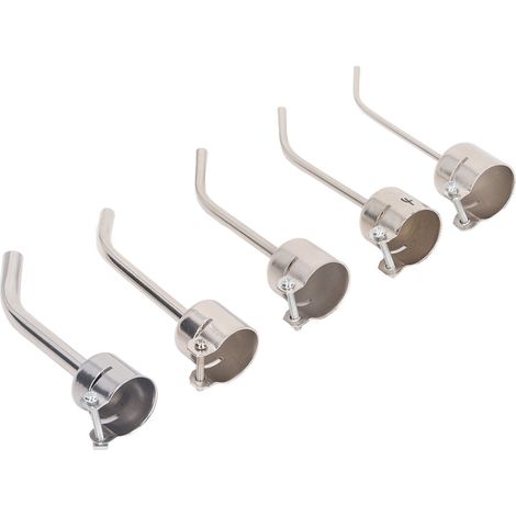 5-teilige Heißluftdüse aus Aluminiumlegierung, gebogene Spitze für Heißluftpistole, kompatibel mit Lötstationen der Größe 850 (1/5)