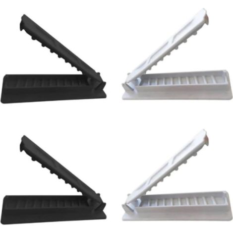 Lot de 4 outils de cuisine réutilisables pour brochettes de barbecue - Noir et blanc (1/5)