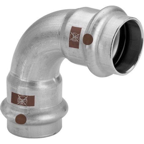 Viega Temponox Bogen 809645 18 mm, 90Grad, Stahl, nicht rostend, SC-Contur (1/2)