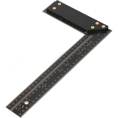 Équerre de traçage en alliage d'aluminium en forme de L, outil de mesure et de perçage pour le travail du bois, 300 mm, pour menuisier. (1/5)