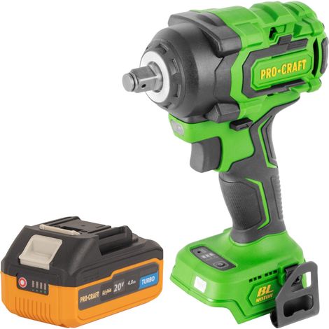 Avvitatore a impatto a batteria Procraft PWA18bb 20 V 550 Nm 1/2" Brushless + 1x batteria 4,0 Ah - senza caricabatteria