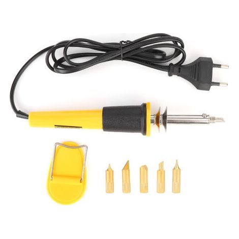 Elektrischer Brandstift mit 40 W – Temperatur 400 °C – Gummigriff – 5 austauschbare Spitzen – 220 V EU-Stecker (1/5)