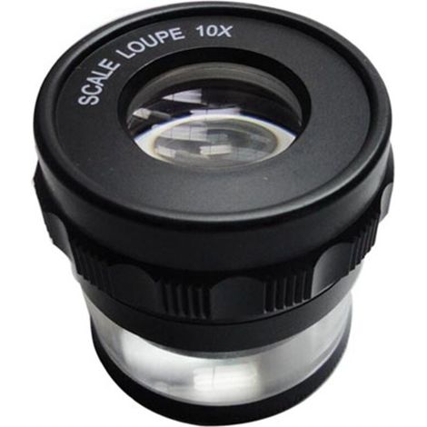 Loupe de Mesure 10X avec Support et Échelle de Précision (1/4)