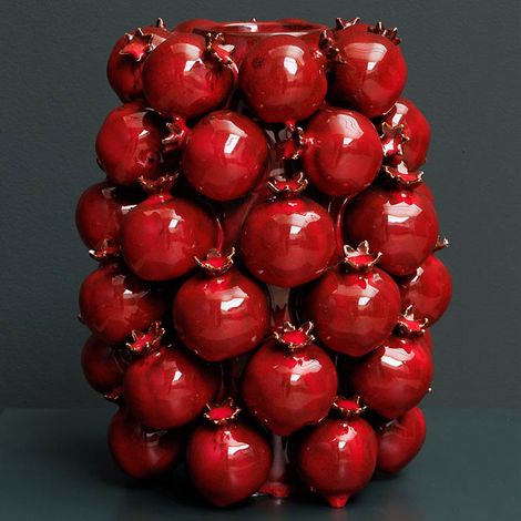 Vase Haut Farandole de Grenades grès 32x26cm (1/5)