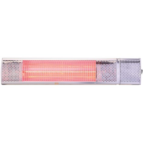 Vinco poele haloge'ne radiateur mural pour inte'rieur et exte'rieur re'glable 2000W IP65 gris chaleur chauffante