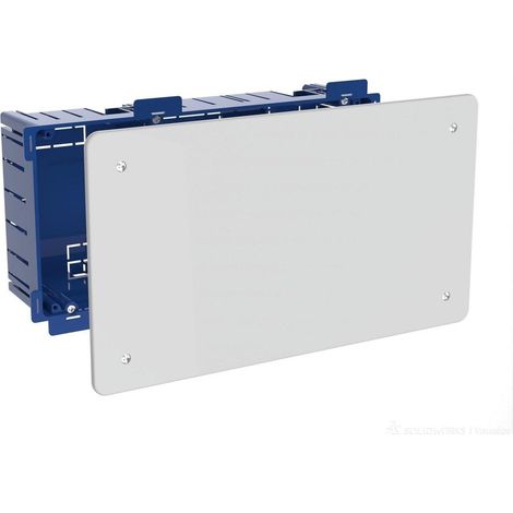 Caja de conexión de empotrar en tabique hueco 300x150x75mm serie blue