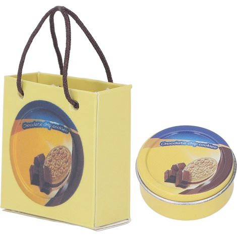 Lot boîte métallique miniature délicate pour aliments de poupée 1:12, boîtier miniature en métal pour activités DIY et artisanat, type 2 (1/5)