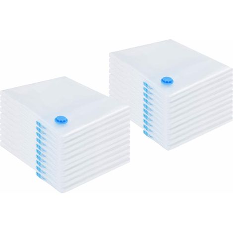 Sacs de rangement 20 pcs Transparent et Bleu 100 x 80 cm (1/5)