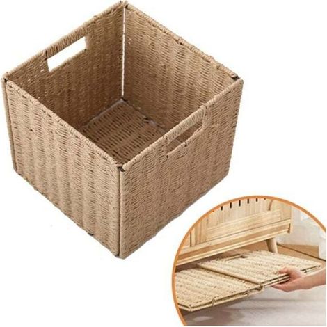 Organisateur 2-en-1 Pliable 25x25x25cm - Panier Rangement Sale & Jouets (Design Moderne pour Salon/Salle de Bain) (1/4)