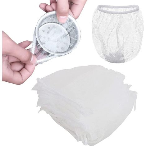 BRAVIX Filet D'évier Jetable,Sac D'évier en Filet de Crépine,Sac de Maille pour Évier,Cuisine Sac en Filet Fin,pour Les Eviers de Cuisine et de Salle de Bain (200)