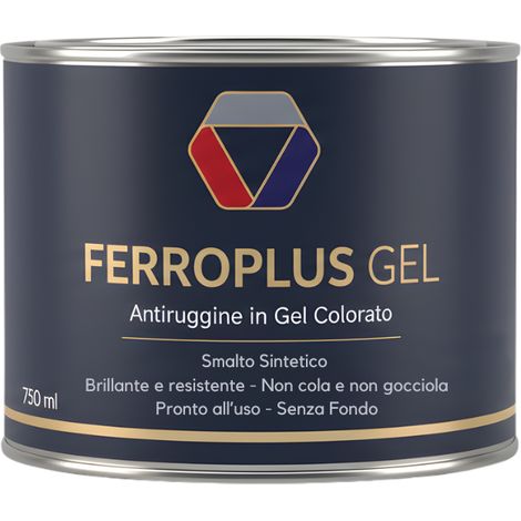 Ferroplus gel smalto sintetico antiruggine per ferro verde muschio 750 ml
