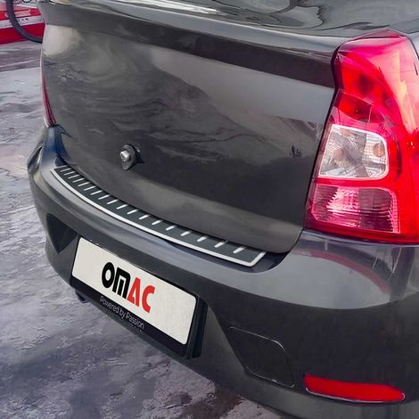 OMAC Ladekantenschutz Stoßstangenschutz für Dacia Logan MCV II 2012-2020 – Edelstahl carbon foliert (1/5)