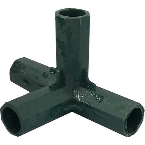 4Pcs Right Angle 4 Way Fitting Build Heavy Duty Greenhouse Frame Furniture Connectors Tent Connection Garden Framework Cages Corner Connector (1/5)