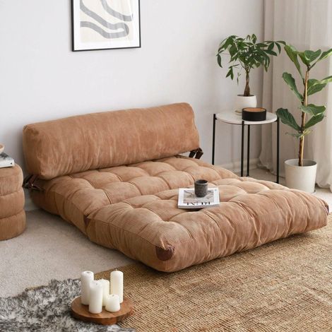 Sofá Cama 2 Plazas Surigae, Con Almacenaje, Reclinable, Asientos 2, 120x75 cm Marrón (1/4)