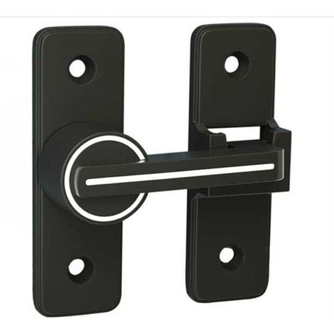 Serrure intérieure éclairée pour porte coulissante (180°), loquet à crochet 180° pour portes battantes, verrou antivol avec boucle de verrouillage (1/4)