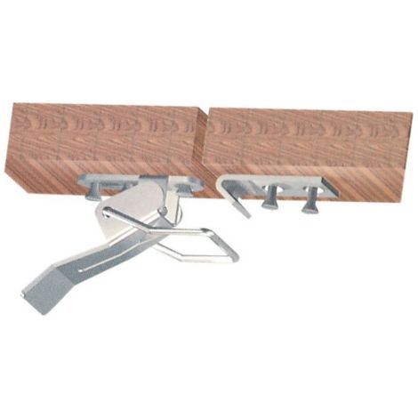 Idroweb – Loqueteau en acier nickelé pour tables mobiles – Dimensions 77mm – Système à levier pour usage professionnel – Résistant et durable