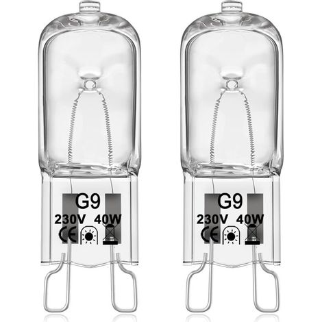 Ampoule G9 Pour Four Halogène G9 Oven 40W 230V Ampoule à Tolérance de 300°C 2 Pack (1/5)