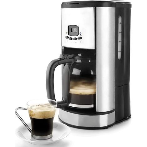 Macchina per caffè americano Lacor da 12 tazze in acciaio inox, 900 W Macchina per caffè programmabile da 1,8 litri Macchina (1/5)