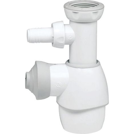 Sifón universal WIRQUIN 5078527 - Todo en 1 - toma para lavadora - ajustable en altura