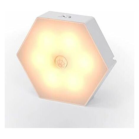 Veilleuse Led Avec Capteur De Mouvement - Alimentée Par Piles - Pour Chambre Cuisine Couloir Placard Escalier - 1 Pièce (1/5)