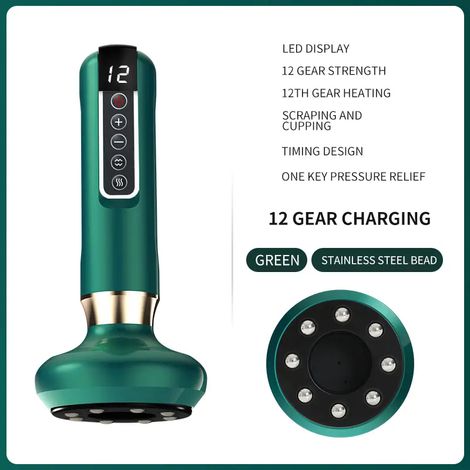 Appareil de ventouses electrique avec aspiration et chaleur infrarouge pour massage corps modelage et drainage lymphatique efficace