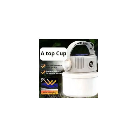 D3P7-Crezuo Multifunktionale, USB-wiederaufladbare LED-Solarleuchten für Camping, tragbare und Outdoor-Aktivitäten