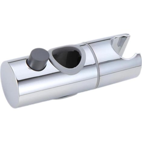 Support de douchette réglable de 24 mm avec barre coulissante et pommeau rotatif à 360°, pièce de rechange chromée pour salle de bain. (1/5)
