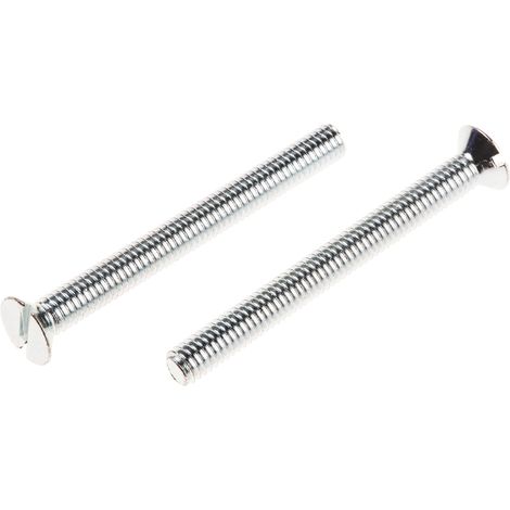 Vis à métaux RS PRO M4 à tête Fraisée fendue en Acier, 40mm ( Prix pour Sachet de 100 )