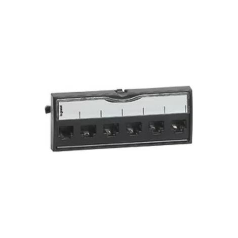 Legrand 033576 - Bloc 6 Connecteurs RJ45 - CAT.6A - STP - M…TAL - Pr panneau brassage 19'' - LCS≤