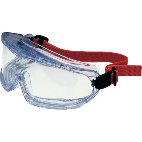 Gafas de seguridad de visión completa con montura transparente V-MAXX EN 166. Lente transparente PC 10 uds / PU (Por 10)