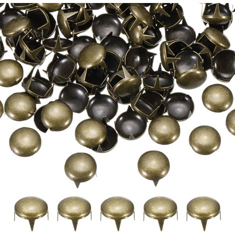 180Pcs 12mm Rivet Rond Bombé Métal 4 Griffes Pointes Bronze (1/5)