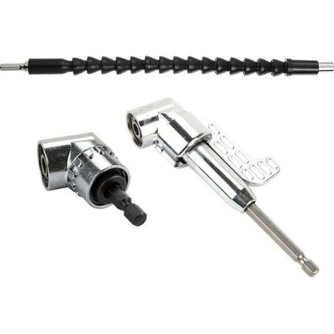 Outil d'extension de tige hexagonale coudée droite à 105 degrés Ulisem3pcs Force d'extension flexible