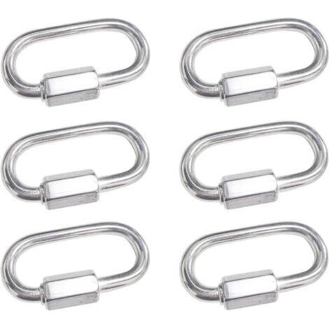 Ahlsen – 6er-Set M4-Schnellkupplungsstangen aus Edelstahl mit Edelstahl-Verschlussschnallen und ovalen Schrauben, sehr robust, geeignet für Outdoor/Indoor, Camping und Wandern (1/5)