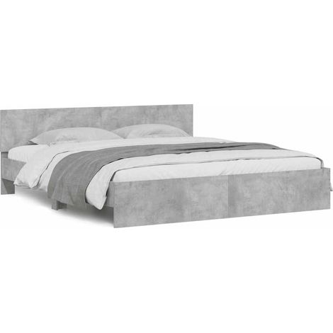 Maison Exclusive - Estructura de cama con cabecero gris hormigón (1/5)