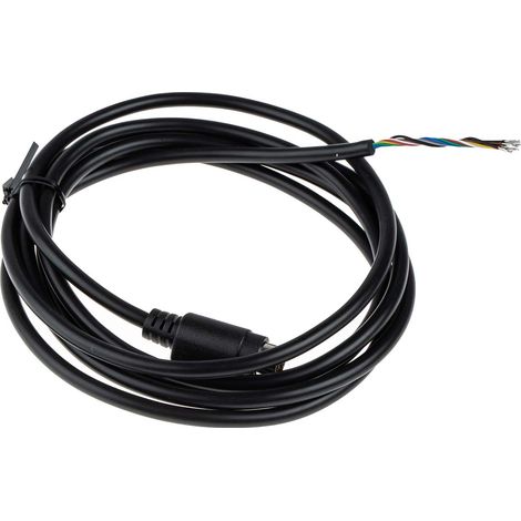 Cordons DIN Noir Fiche mâle moulée 9 contacts Extrémité libre, 2m ( Prix pour 1 ) (1/3)