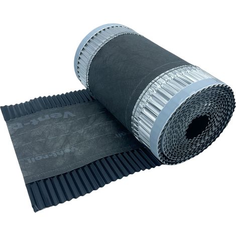 DMS – Closoir de faîtage souple ventilé aluminium et fibre RAL 7016 – Largeur 300 mm – Longueur 5 ml – Ventilation efficace pour toiture (1/2)