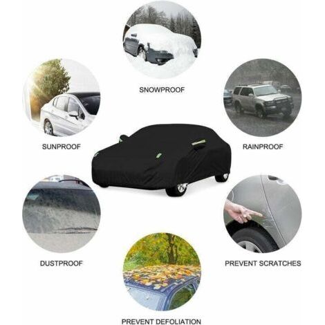 NALOOKAMIC 450x175x150cm Couvertures de voiture Bache de Véhicule Intérieur extérieur Couverture complète Auot Sun UV Snow Housse de protection anti-poussière, (1/3)