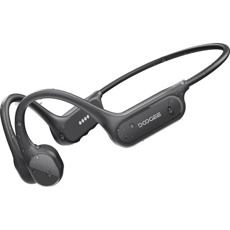 Auriculares de conducción ósea, resistentes al agua, Bluetooth 5.4, negros. (1/2)