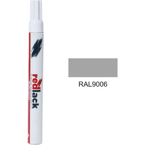 Feutre de retouche 8 ml – RAL 9006 – Aluminium blanc – Brillant – multisupport – Redlack