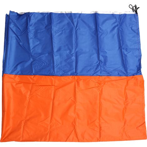 Tapis de plage imperméable et anti-sable pour camping, pique-nique et extérieur - Couleurs assorties (bleu et orange)