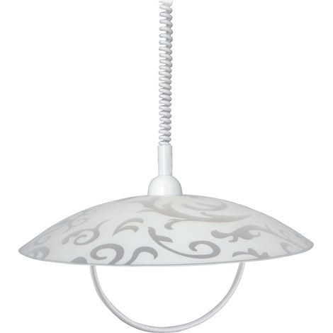 Saliscendi D50 1xE27 Montatura Trasparente Vetro Lastra Bianco E-Energy Melissa (1/2)