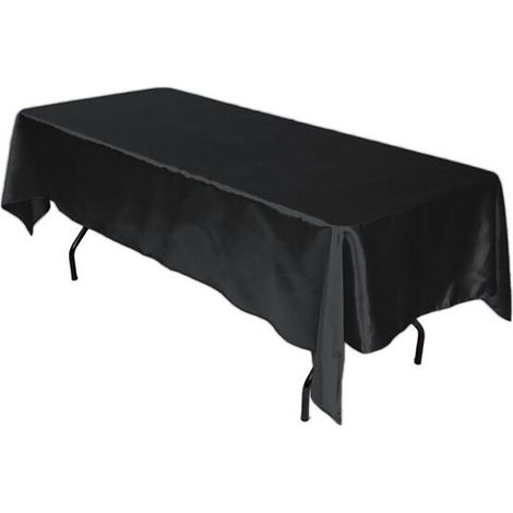 Nappe de banquet luxueuse, coton/polyester, idéale pour les hôtels et les réceptions – Noir (1/5)