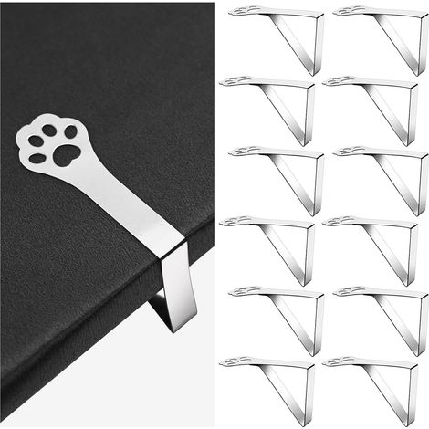 12 clip per tovaglie in acciaio inossidabile per tavolo da giardino esterno, sala da pranzo, tavolo da pranzo per famiglie, altezza 4,5 cm (1/4)