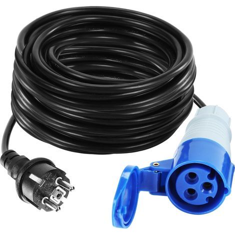 CEE-Adapterkabel, 10 m, 230 V, 16 A, IP44, Schuko-Stecker, für Wohnmobil und Wohnwagen (1/5)