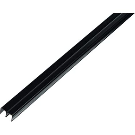 Alberts 485139 Profilo di guida superiore, plastica, nero, 1000 x 18 x 10 mm