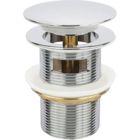 Bouchon de vidange de baignoire autoportante chromé, compatible avec le kit de vidange (1/5)